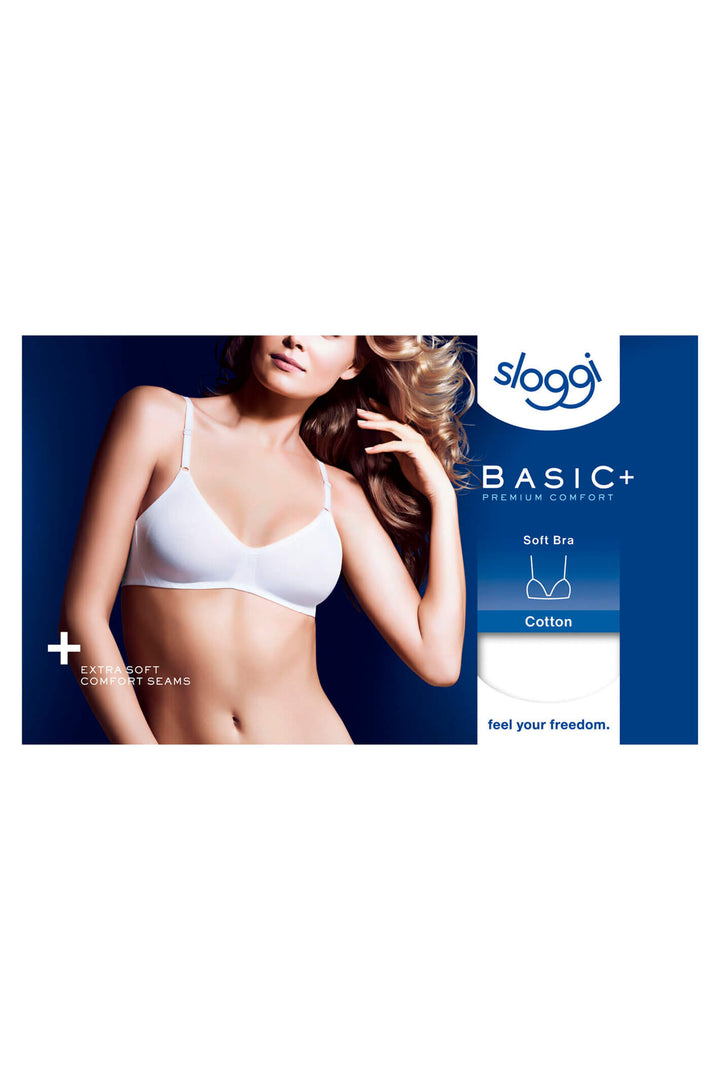 Sloggi Basic+ N White Bra 10007642 0003 - Shirley Allum Boutique