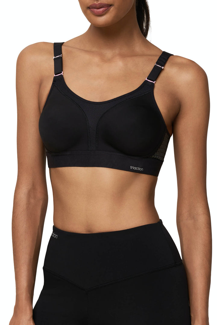 Triumph 10163839 0004 Triaction Extreme Lite Black Sport Bra - Shirley Allum Boutique