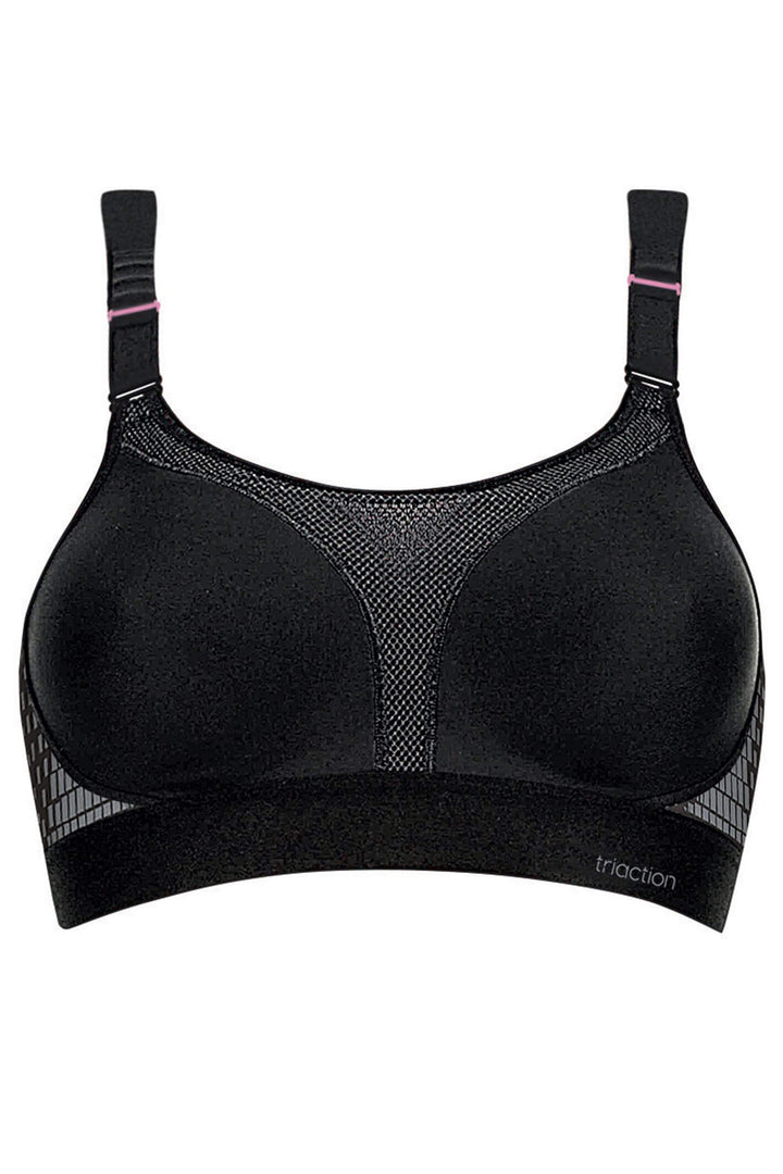 Triumph 10163839 0004 Triaction Extreme Lite Black Sport Bra - Shirley Allum Boutique