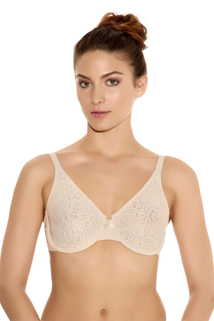 Wacoal WA851205NUE Nude Halo Lace Moulded Bra - Shirley Allum Boutique